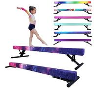 Seliyoo Poutre d'équilibre réglable pour entraînement de gymnastique pour enfants, base antidérapante de 2,4 m, triple soutien, stabilité, équipement de gym à domicile de 3 à 18 ans