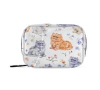 Selkirk Cartoon Rex Cats Sacs Blancs avec Compartiments Amovibles, Organiseur de Pilules 7 Jours pour Portefeuille
