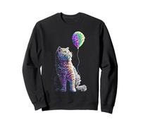 Selkirk-Rex Illustration de Ballons colorés pour Amoureux des Chats Sweatshirt