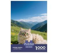 Selkirk Rex, Puzzle De 1000 Pièces, Détails Riches Et Couleurs Vives, Idéal pour Encadrement, pour 12 Ans Et Plus,Pet Chat, 70x50cm/1000pcs