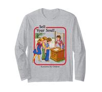Sell Your Soul Sarcastic Retro Vintage Funny Adult Humor Manche Longue