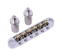 Selle à rouleau réglable pour chevalet de guitare Tune-O-Matic pour guitares électriques Epi LP | Remplacement en alliage de zinc avec poteaux de 6 mm | Espacement des cordes de 52 mm | Comprend des