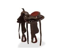 Selle, bridon et col de poitrine Cuir véritable 12 po Marron