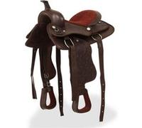 Selle, bridon et col de poitrine Cuir véritable 12 po Marron