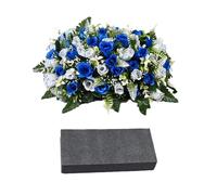 Selle cimetière pour pierre tombale,Décor Artificiel Extérieur Résistant Aux Ultraviolets | Fleurs Pour Pierres Tombales De Cimetière | pour l'extérieur sépultures cercueils couronnes jardin cour pati