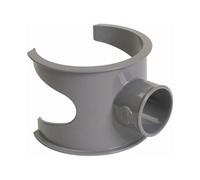 Selle de branchement - 90° PVC pour tube d'évacuation gris - Ø 100/40 mm - SL104