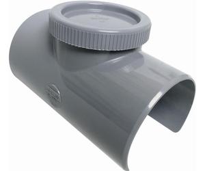 Selle de branchement NICOLL 90° - Avec bouchon de visite - Ø 100/90 mm - SLV109