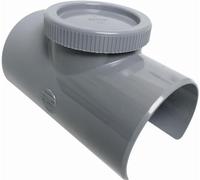 Selle de branchement NICOLL 90° - Avec bouchon de visite - Ø 100/90 mm - SLV109