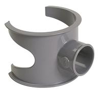 NICOLL COV50182 Selle de branchement NICOLL-90° PVC pour Tube d'évacuation Gris-Ø 100/32 mm-SL103