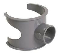 Selle de branchement NICOLL - 90° PVC pour tube d'évacuation gris - Ø 100/40 mm, Étanche au niveau des jointures, 100% recyclable, Résiste à la corrosion et aux UV, Aucun risque de glissement