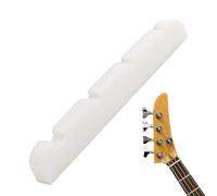 Selle de chevalet de guitare - Accessoire de basse pré-sculpté, coussin de support de cordes supérieur avec ajustement, pièce de rechange compacte, idéal pour musiciens électriques et acoustiques