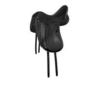 Selle de dressage pour cheval avec taquets longs Acavallo Mantegna Noir 17,5"