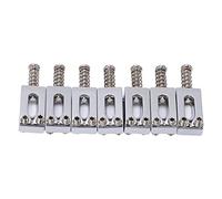 Selle de pont de guitare électrique de qualité supérieure, 7 pièces, taille Standard argentée, réglage en douceur et rehausseur de stabilité pour les joueurs de guitare électrique