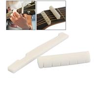 Selle De Pont En Os Naturel, 72mm, Écrou D'extrémité 43mm, Partie Fendue Pour Tous Les Types De Guitare Acoustique