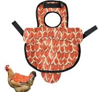 Selle de poulet, gilet de sécurité pour poules, avec sangles réglables, dos de poulet et protection latérale - Accessoire de protection pour les plumes de volaille - Pour les fermes et en plein air