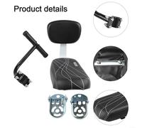 Selle de vélo arrière confortable avec support dorsal pour tous les styles de conduite (sans)