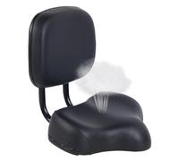 Selle de vélo avec dossier - Coussin de selle noir | Design résistant aux intempéries - Coussin doux en cuir synthétique absorbant les chocs - Accessoires de cyclisme pour les exercices de montagne