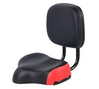 Selle de vélo avec dossier - Coussin de selle noir | Design résistant aux intempéries - Coussin doux en cuir synthétique absorbant les chocs - Accessoires de cyclisme pour les exercices de montagne