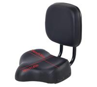 Selle de vélo avec Dossier | Coussin de siège Confortable avec Dossier, Coussin de Selle Large et Ergonomique, Accessoires de Cyclisme Confortables pour Hommes et Femmes, Exercices sur Route en