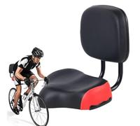 Selle de vélo avec dossier, coussin de siège confortable avec dossier | Selle large ergonomique, coussin doux en cuir synthétique absorbant les chocs, accessoires de cyclisme pour exercices de
