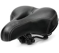 Selle de vélo confortable à double ressort conçue avec mousse à mémoire de forme respirante et douce (noir)