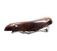 Selle de Vélo Cuir Vintage Rivets Ressorts Rails Métal Assise Ergonomique Amortissement Bumps Mise à Niveau Vélo Rétro Croisières Urbaines Cycliste Quotidien Route, Marron, 28 18 10