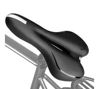 Selle de vélo de montagne, siège de vélo de route creux, confortable, large et ventilé, absorbant les chocs, avec bande réfléchissante pour tourisme, VTT, vélo de route
