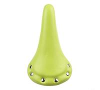 Selle de vélo de rechange pour piste et pignon fixe, en cuir synthétique avec design à rivets, rembourrage en mousse confortable, cadre en acier inoxydable (vert)