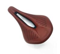 Selle de vélo de Route en PU rétro Marron, ultralégère, Respirante et Confortable, Coussin de Selle for vélo de Course. Pièces détachées(Brown)