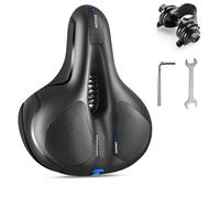 Selle de vélo de Route Respirante, Grande Taille, Coussin de siège Creux, Doux et Confortable, Absorbant Les Chocs, avec Outils(Black Blue)