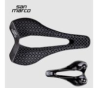 Selle de vélo en carbone San Marco Saddle Road Grave MTB imprimée en 3D, 245*145mm, sièges de vélo ultralégers et respirants, 172g, pièces de cyclisme Black