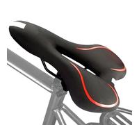 Selle de vélo en gel, confortable, large, creuse, selle de vélo de route, selle ventilée imperméable avec bandes réfléchissantes, pour femme, homme, enfant, unisexe