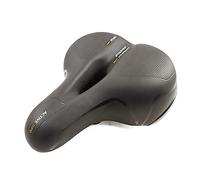 Selle de vélo en gel pour homme et femme - Souple et large - Confortable - Noir et jaune - Pour BMX E Bike Downhill DH Gravelbike VTT
