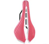 Selle de vélo légère avec centre creux et structure 3D en nid d'abeille pour une meilleure circulation de l'air et un soulagement de la pression sur les vélos de route et de montagne (rose)