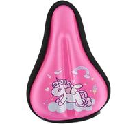 Selle de vélo rembourrée en gel pour enfants avec housse imperméable souple pour petit siège de vélo pour enfant (taille M, licorne rose)