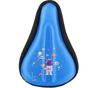 Selle de vélo rembourrée en gel pour enfants avec housse imperméable souple pour petit siège de vélo pour enfant (taille S, astronaute bleu)