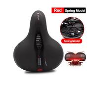 Selle De Vélo Respirante Creuse Pour Hommes Et Femmes,Siège De Vélo De Route Vtt,Absorbant Les Chocs,Confortable,Gros Cul,Sécurité,Iode A -Rouge Spring Model-B
