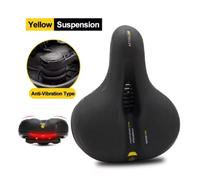 Selle De Vélo Respirante Creuse Pour Hommes Et Femmes,Siège De Vélo De Route Vtt,Absorbant Les Chocs,Confortable,Gros Cul,Sécurité,Iode A -Jaune Suspension-B