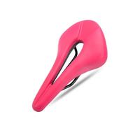 Selle de vélo Respirante et Creuse en Cuir PU, siège Souple et Confortable, Coussin Monobloc for vélo de Route et de Montagne(Pink)