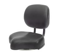 Selle de Vélo Selle Assise Dossier Coussin avec Assise Large Profilée et Soutien du Dos Amortissement des Chocs pour Routes Irrégulières Revêtement, Noir, XS