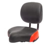Selle de Vélo Selle Assise Dossier Coussin avec Assise Large Profilée et Soutien du Dos Amortissement des Chocs pour Routes Irrégulières Revêtement, Rouge, XS