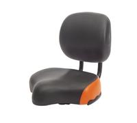 Selle de Vélo Selle Assise Dossier Coussin avec Assise Large Profilée et Soutien du Dos Amortissement des Chocs pour Routes Irrégulières Revêtement, Chocolat, XS