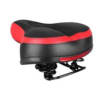 Selle de vélo Selle de vélo en Gel 3D Extra Large et Confortable, Ultra Douce et épaisse, Coussin de siège rembourré en Silicone for VTT, pièces de Rechange(Black Red)