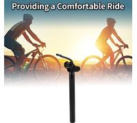 Selle de vélo Tiges de selle Véhicule Batterie Antivol Verrouillage Pliable Selle de vélo Tube de selle Noir 1 Pc 27,2x250mm Acier