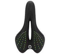 Selle de VTT Confortable et Respirante en Cuir PU pour Les Longues Distances (Noir Vert)