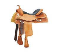 Selle de western pour cheval 777 classique d'origine Pool's Working Cow Marron 16" / Quarter Tree
