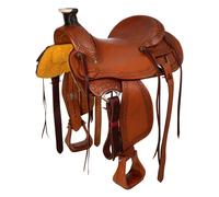 Selle de western pour cheval McBryan Wade Tooling Marron 16"