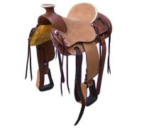 Selle de western pour cheval Tattini Natowa Rouge 16"