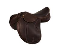 Selle d'obstacle pour cheval Acavallo Flocked Panels Marron 17,5"