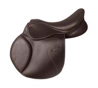 Selle d'obstacle pour cheval anglaise Hispano Hipica Gracia - marron - Marron - 17""